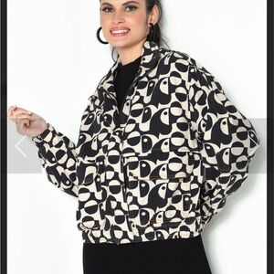 FARM RIO - Black and white bomber jacket